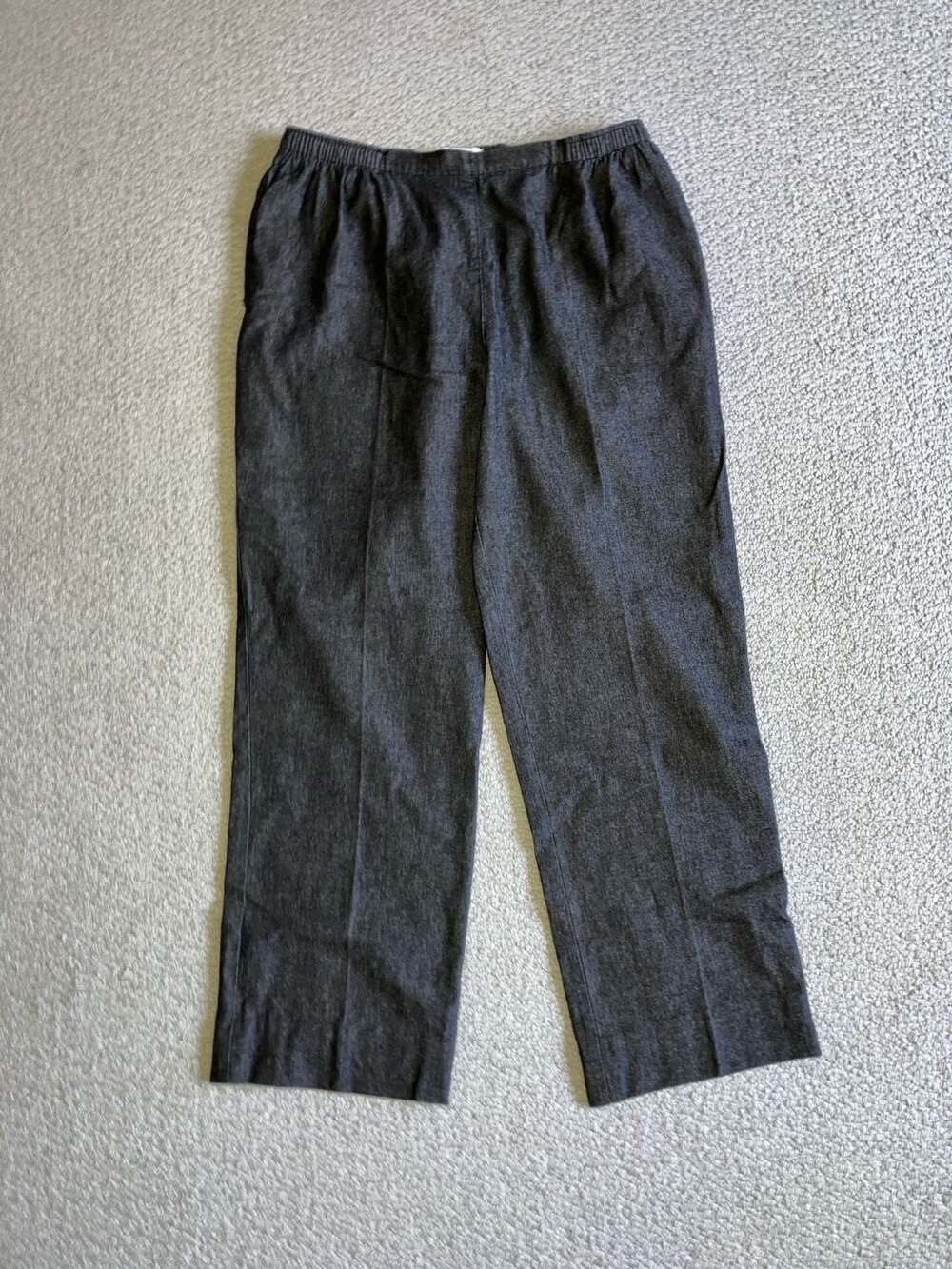 Draper's & Damon's Lightweight Black 100% Cotton Denim Pull-On Pants, Size M